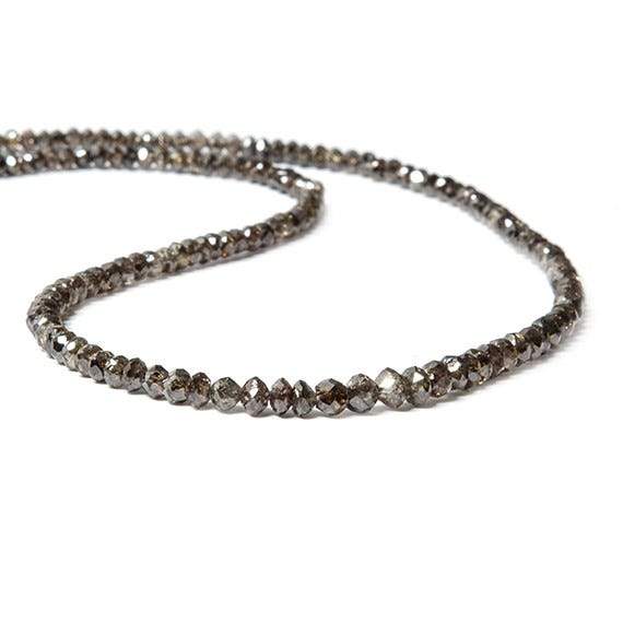 3-4mm Chocolate Diamond Faceted Rondelle Beads  16 inch 163 pieces (ONLINE ORDER ONLY)