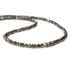 3-4mm Chocolate Diamond Faceted Rondelle Beads  16 inch 163 pieces (ONLINE ORDER ONLY)