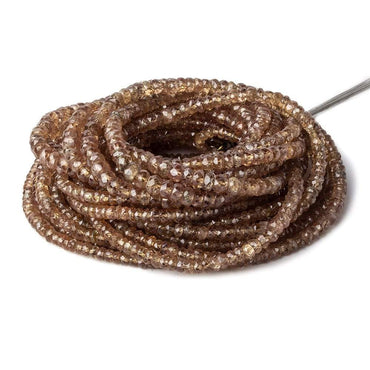 3-4mm Color Change Garnet faceted rondelles 18 inch  AA (ONLINE ORDER ONLY)