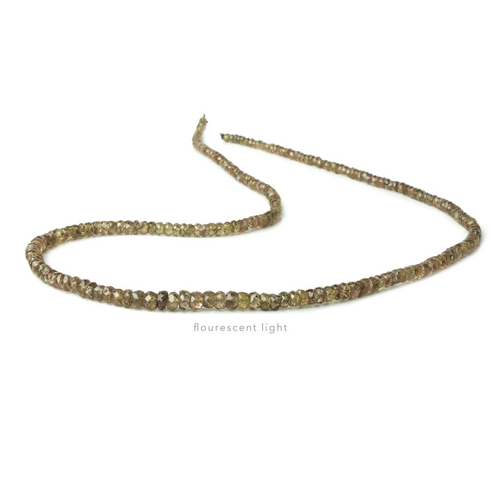 3-4mm Color Change Garnet faceted rondelles 18 inch  AA (ONLINE ORDER ONLY)