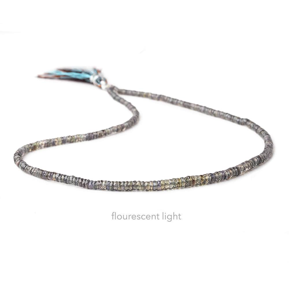 3-4mm Color Change Sapphire faceted heishi beads 16 inch 325 pieces (ONLINE ORDER ONLY)