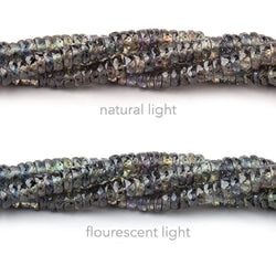 3-4mm Color Change Sapphire faceted heishi beads 16 inch 325 pieces (ONLINE ORDER ONLY)