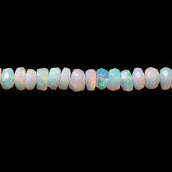 3 - 4mm Ethiopian Opal Faceted Rondelle Beads 15 inch 172 pieces (ONLINE ORDER ONLY)