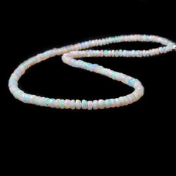 3 - 4mm Ethiopian Opal Faceted Rondelle Beads 15 inch 172 pieces (ONLINE ORDER ONLY)