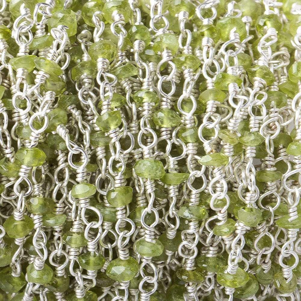 3-4mm Idocrase Silver plated Chain by the foot (ONLINE ORDER ONLY)