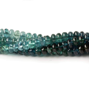3-4mm Indicolite Blue Tourmaline plain rondelles 18 inch 210 beads AA (ONLINE ORDER ONLY)