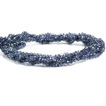 3-4mm Iolite Faceted Rondellle 14 inch 145 pcs (ONLINE ORDER ONLY)