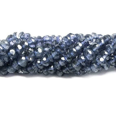 3-4mm Iolite Faceted Rondellle 14 inch 145 pcs (ONLINE ORDER ONLY)