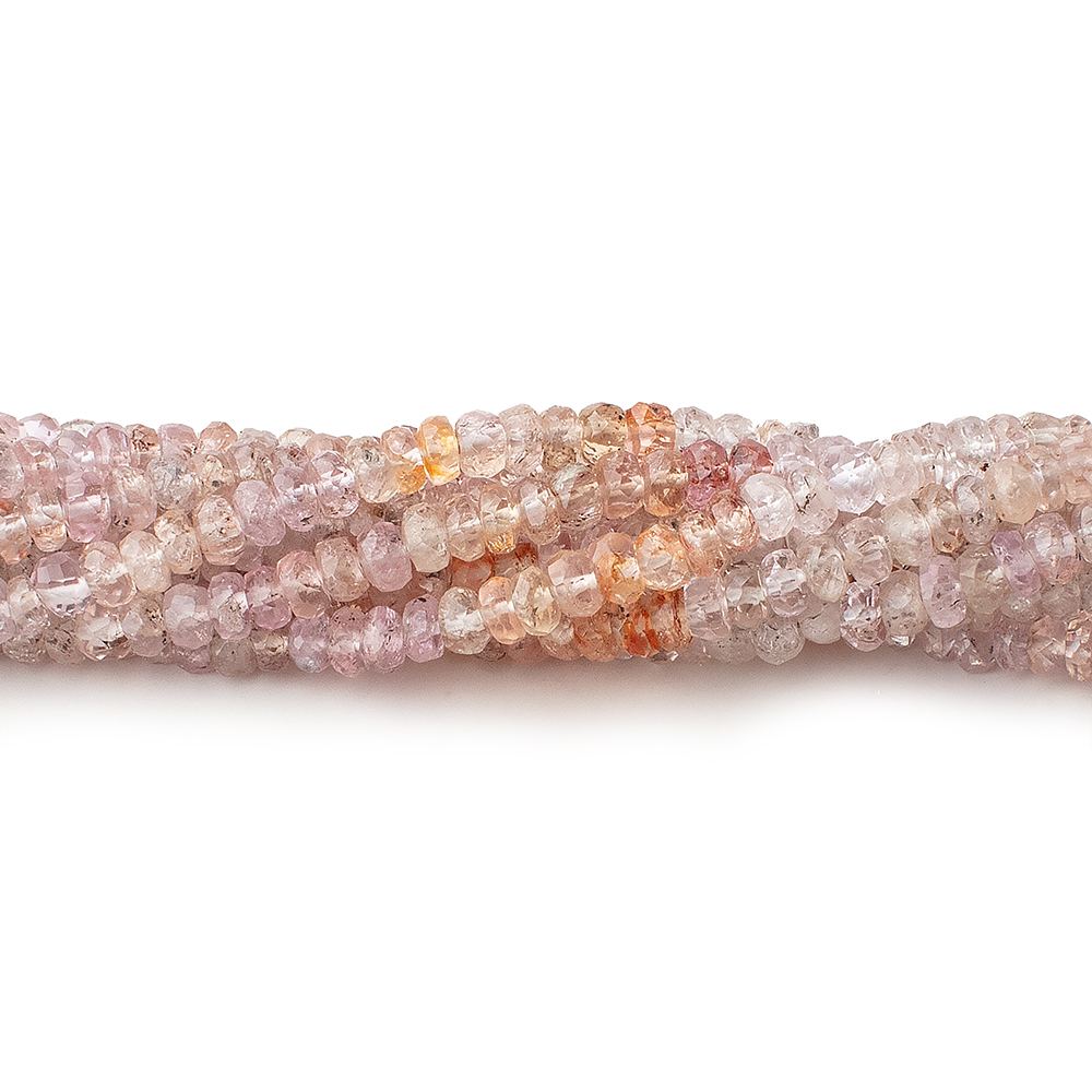 3-4mm Multi Color Topaz faceted rondelle beads 18 inch 200 pieces A grade (ONLINE ORDER ONLY)