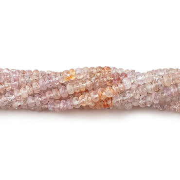 3-4mm Multi Color Topaz faceted rondelle beads 18 inch 200 pieces A grade (ONLINE ORDER ONLY)