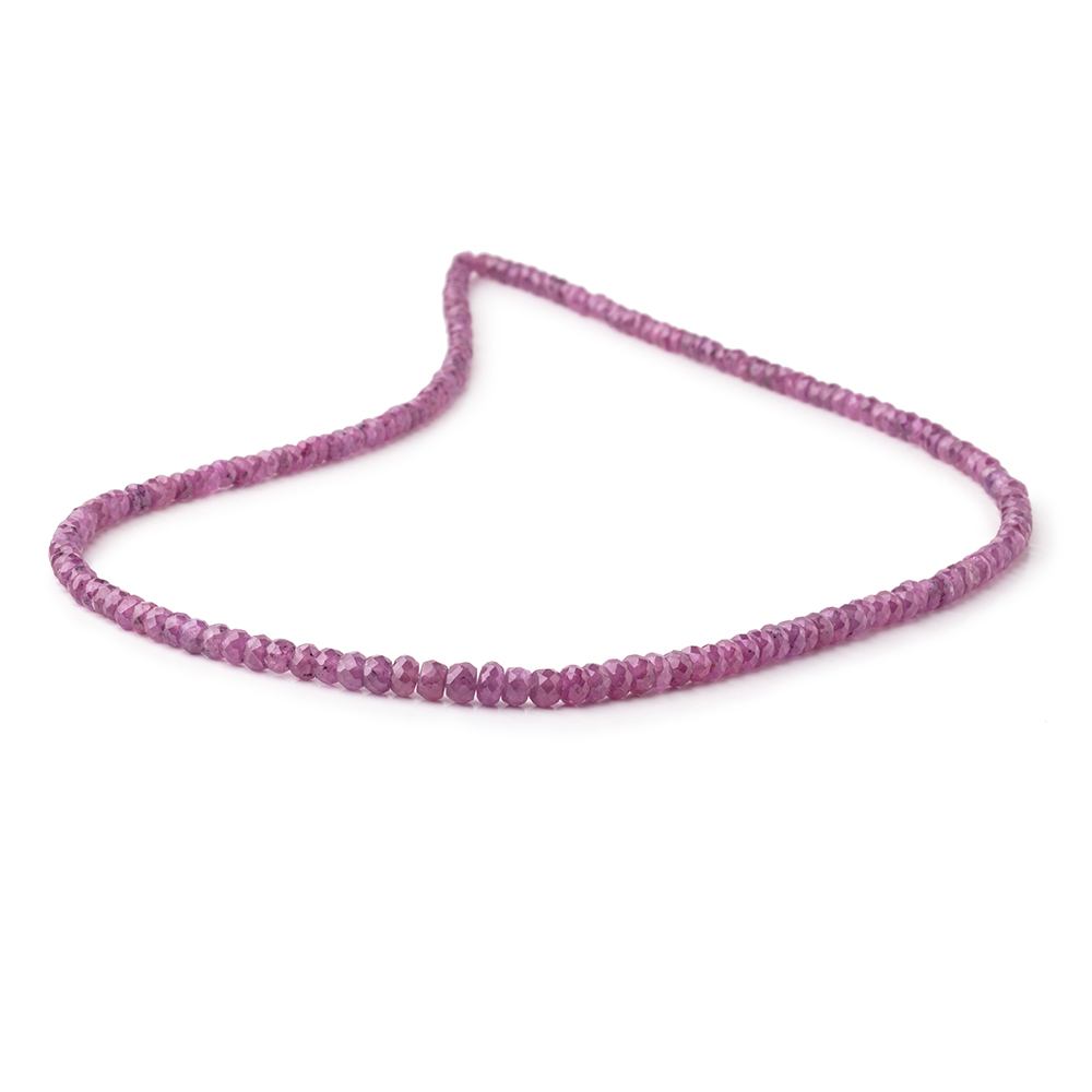 3-4mm Natural Star Ruby Faceted Rondelle Beads 17 inch 187 pieces (ONLINE ORDER ONLY)