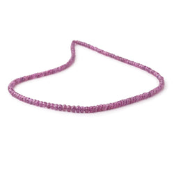 3-4mm Natural Star Ruby Faceted Rondelle Beads 17 inch 187 pieces (ONLINE ORDER ONLY)