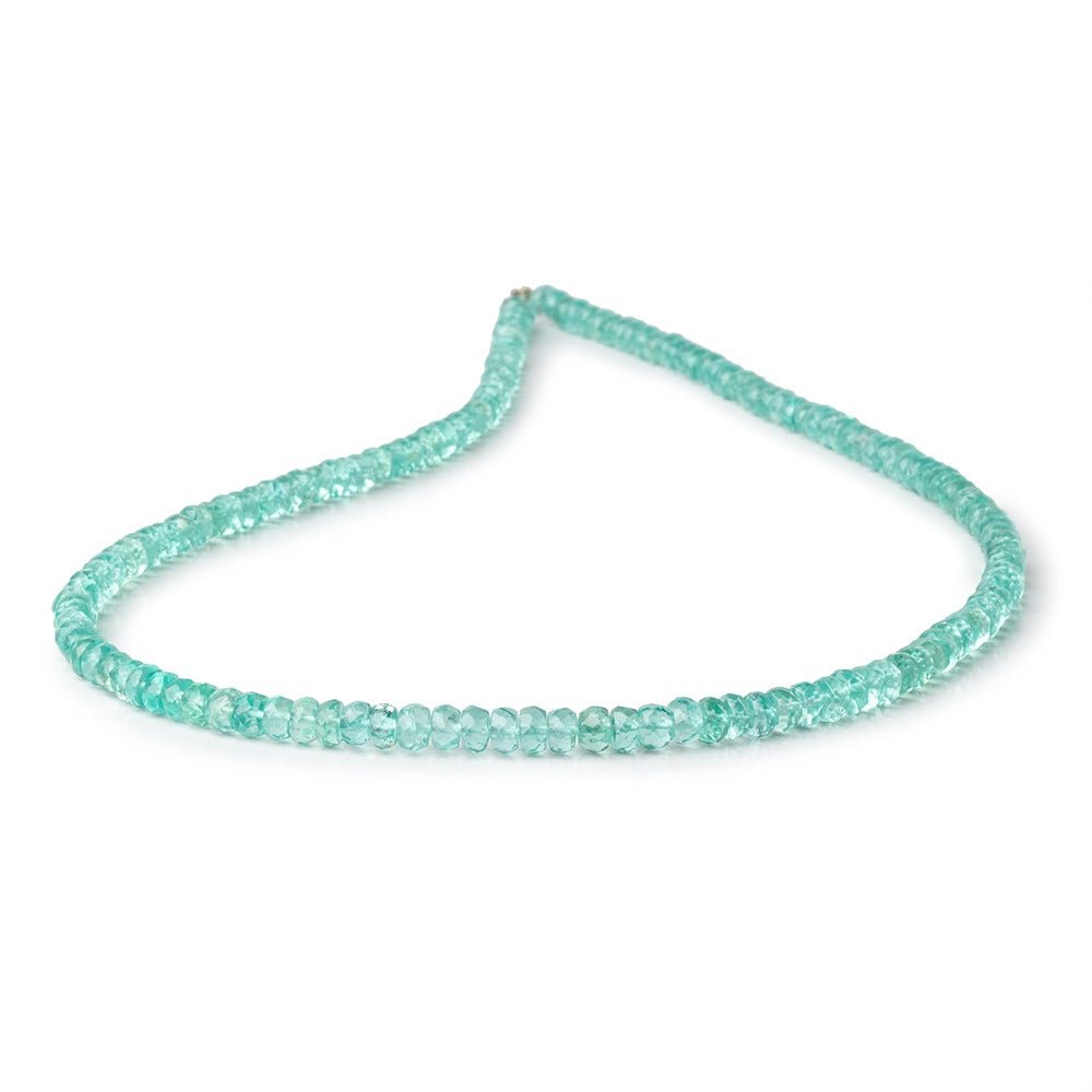 3-4mm Pool Blue Apatite Faceted Rondelle Beads 16 inch 154 pieces AA (ONLINE ORDER ONLY)