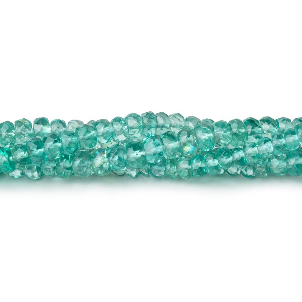 3-4mm Pool Blue Apatite Faceted Rondelle Beads 16 inch 154 pieces AA (ONLINE ORDER ONLY)