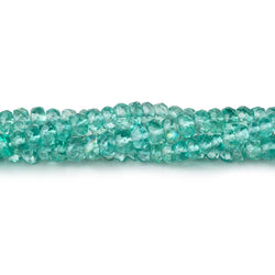 3-4mm Pool Blue Apatite Faceted Rondelle Beads 16 inch 154 pieces AA (ONLINE ORDER ONLY)