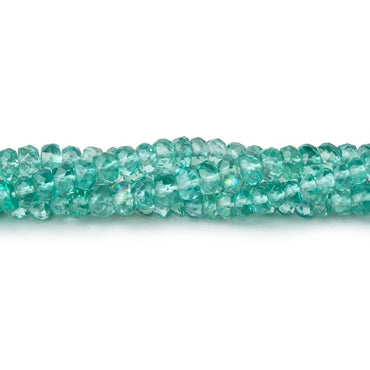 3-4mm Pool Blue Apatite Faceted Rondelle Beads 16 inch 154 pieces AA (ONLINE ORDER ONLY)