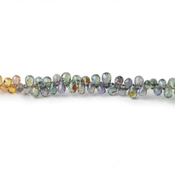 3-4mm Rainbow Sapphire Petite Tear Drop Beads 15 inch 250 pieces (ONLINE ORDER ONLY)