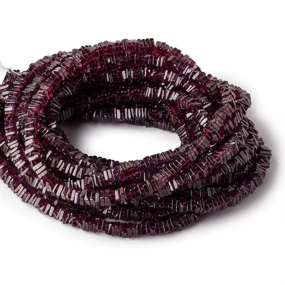 4.5mm Rhodolite Garnet Plain Square Heshi Beads 16 inch 200 pieces (ONLINE ORDER ONLY)