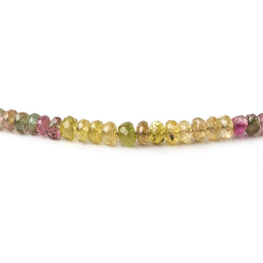 3-4mm Tourmaline Faceted Rondelle Beads 15 inch 214 pieces (ONLINE ORDER ONLY)