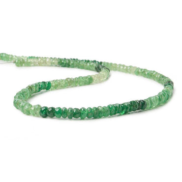 3 - 4mm Tsavorite Garnet Faceted Rondelle Beads 14 inch 168 pieces (ONLINE ORDER ONLY)