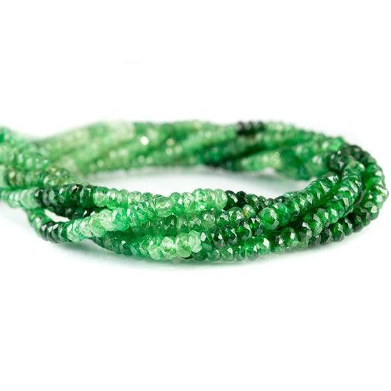 3 - 4mm Tsavorite Garnet Faceted Rondelle Beads 14 inch 168 pieces (ONLINE ORDER ONLY)