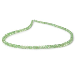 3-4mm Tsavorite Garnet Faceted Rondelle Beads 15.75 inch 187 pieces (ONLINE ORDER ONLY)
