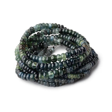 3-5.5mm Blue & Green Sapphire Plain Rondelle Beads 16 inch 172 pieces (ONLINE ORDER ONLY)