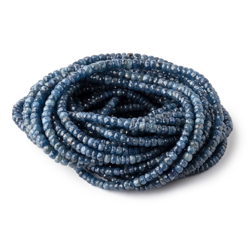 3-5.5mm Blue Sapphire Faceted Rondelle Beads 16 inch 156 pieces (ONLINE ORDER ONLY)