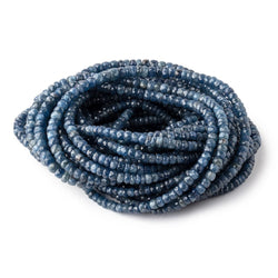3-5.5mm Blue Sapphire Faceted Rondelle Beads 16 inch 156 pieces (ONLINE ORDER ONLY)