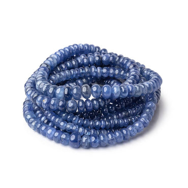 3-5.5mm Blue Sapphire Plain Rondelle Beads 16 inch 154 pieces AA (ONLINE ORDER ONLY)