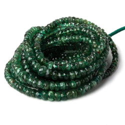 3-5.5mm Emerald faceted rondelle beads 16 inches 155 pieces A (ONLINE ORDER ONLY)
