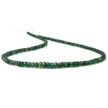 3-5.5mm Emerald faceted rondelle beads 16 inches 155 pieces A (ONLINE ORDER ONLY)