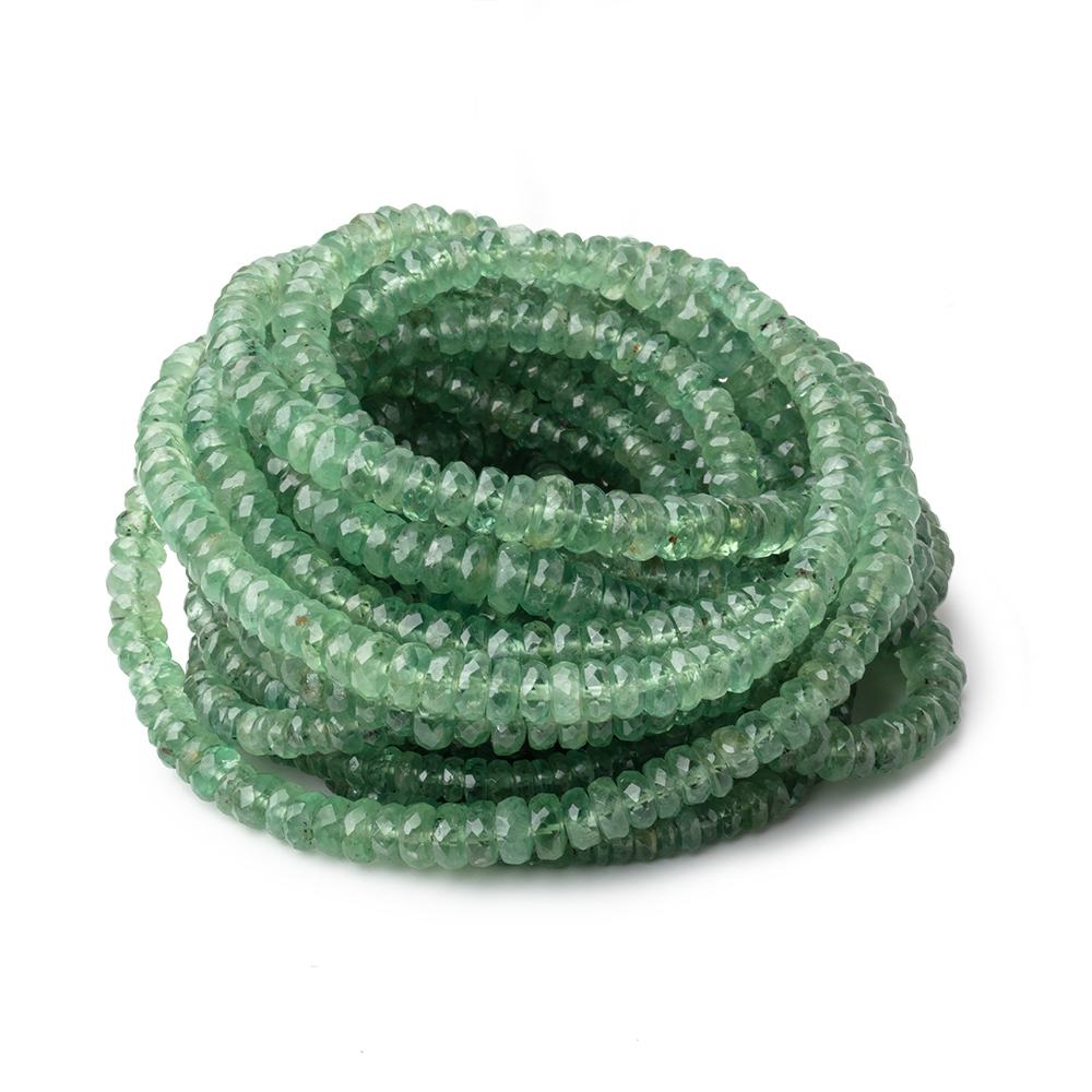3-5.5mm Green Kyanite Faceted Rondelle Beads 16 inch 215 pieces (ONLINE ORDER ONLY)