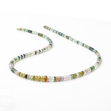 3-5.5mm Multi Color Tourmaline Faceted Rondelle Beads 16 inch 183 pieces (ONLINE ORDER ONLY)