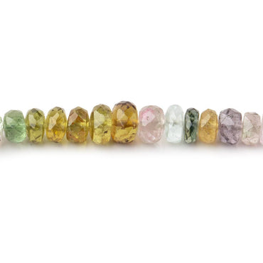 3-5.5mm Multi Color Tourmaline Faceted Rondelle Beads 16 inch 183 pieces (ONLINE ORDER ONLY)