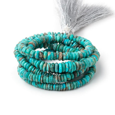 3-5.5mm Sleeping Beauty Turquoise Faceted Heishi Beads 15 inch 200 pieces AA (ONLINE ORDER ONLY)