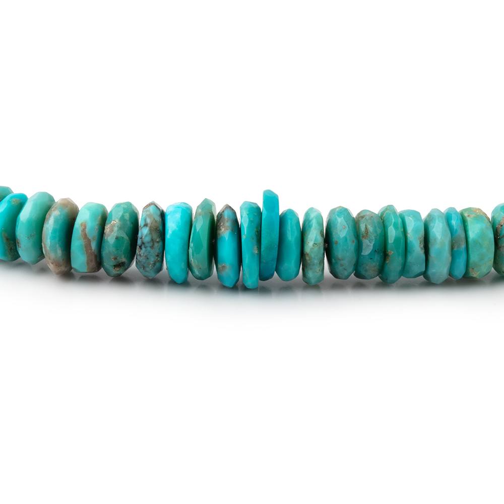 3-5.5mm Sleeping Beauty Turquoise Faceted Heishi Beads 15 inch 200 pieces AA (ONLINE ORDER ONLY)