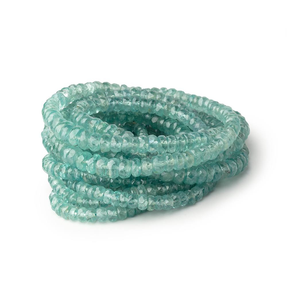 3-5.5mm Teal Green Kyanite Faceted Rondelle Beads 16 inch 150 pieces AA (ONLINE ORDER ONLY)