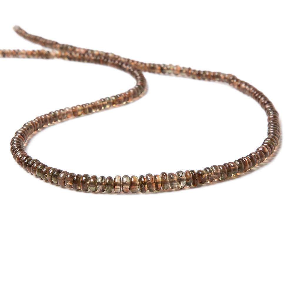 3-5mm Andalusite plain rondelle Beads 14 inch 110 pieces (ONLINE ORDER ONLY)