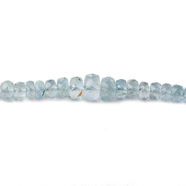 3-5mm Aquamarine faceted rondelle beads 16 inch 160 pieces A (ONLINE ORDER ONLY)