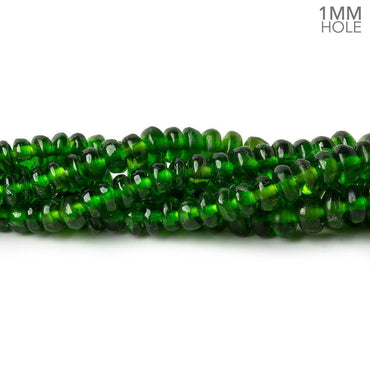 4-5.5mm Chrome Diopside plain rondelle beads 17 inch 202 pcs 1mm large hole AA (ONLINE ORDER ONLY)