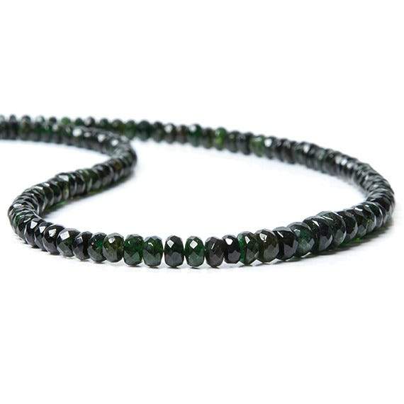 3-5mm Chrome Tourmaline Faceted Rondelle 16 inch 182 pieces (ONLINE ORDER ONLY)