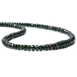 3-5mm Chrome Tourmaline Faceted Rondelle 16 inch 182 pieces (ONLINE ORDER ONLY)