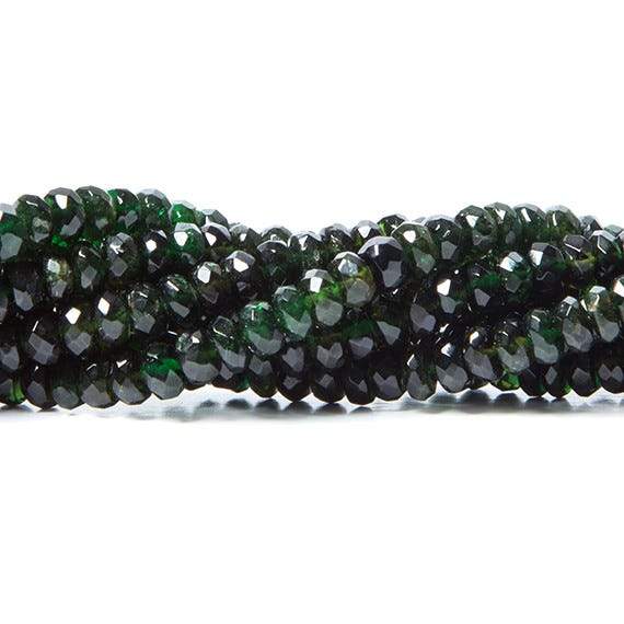 3-5mm Chrome Tourmaline Faceted Rondelle 16 inch 182 pieces (ONLINE ORDER ONLY)