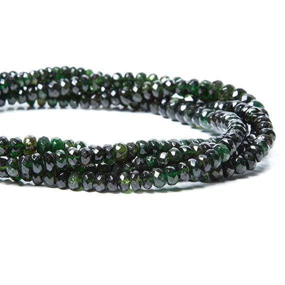 3-5mm Chrome Tourmaline Faceted Rondelle 16 inch 182 pieces (ONLINE ORDER ONLY)