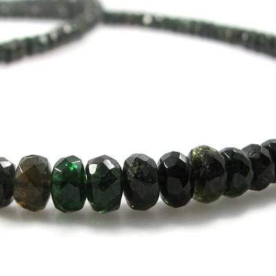 3-5mm Chrome Tourmaline Faceted Rondelle 16 inch 182 pieces (ONLINE ORDER ONLY)