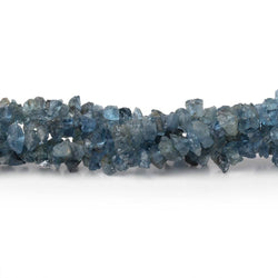 3-5mm Dark Blue Aquamarine Raw Crystal Beads 16 inch 185 pieces (ONLINE ORDER ONLY)