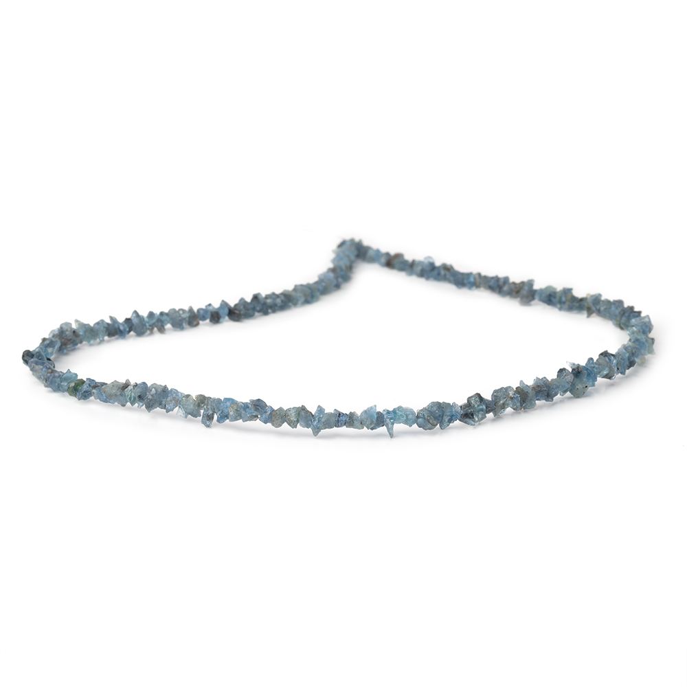 3-5mm Dark Blue Aquamarine Raw Crystal Beads 16 inch 185 pieces (ONLINE ORDER ONLY)