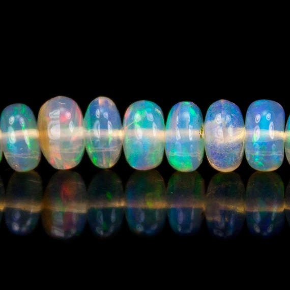 3-5mm Ethiopian Opal Plain Rondelle Beads 174 pieces (ONLINE ORDER ONLY)