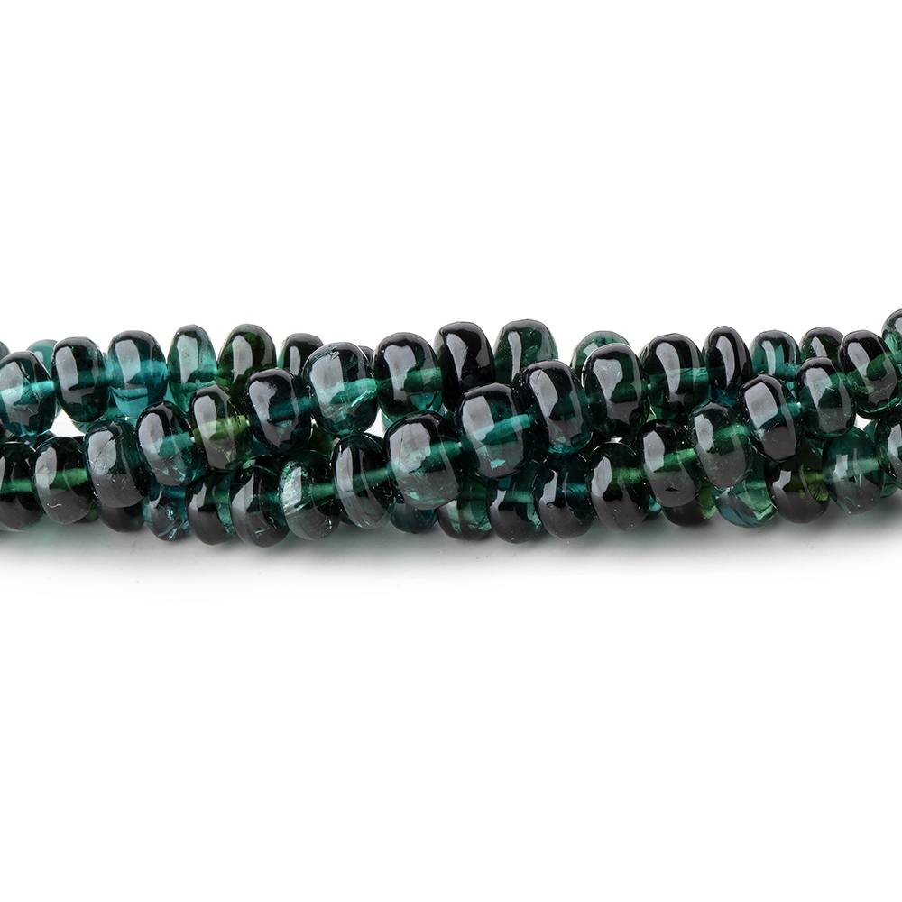 3-5mm Indicolite Blue & Chrome Green Tourmaline Plain Rondelles 18 inch 190 pieces AA (ONLINE ORDER ONLY)